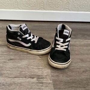 Vans Kids Black and White High-Top Sneakers